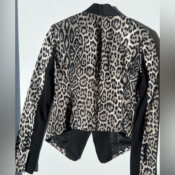 BCBG MAXAZRIA Leopard print Bowie tuxedo blazer - Picture 2 of 14
